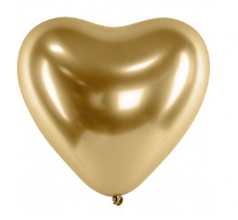 Herz Luftballons 28cm Glossy Gold, 25 Stck