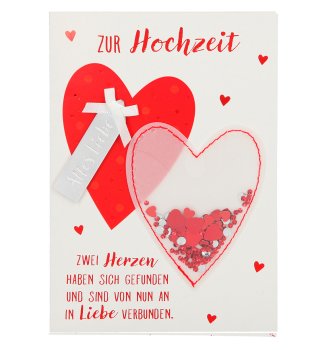 Karte zur Hochzeit - 100% Glitzer