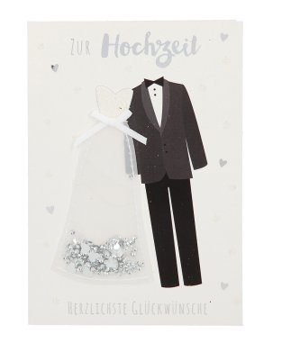 Karte zur Hochzeit - 100% Glitzer