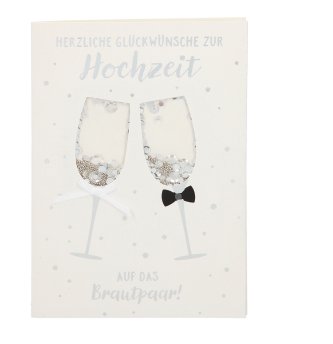 Karte zur Hochzeit - 100% Glitzer