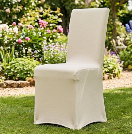 Stuhlhusse Stretch Stuhlbezug, creme