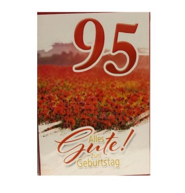 Glckwunschkarte zum 95.Geburtstag