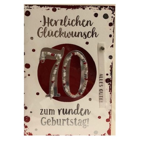 Glckwunschkarte zum 70.Geburtstag