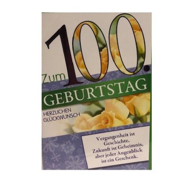 Glckwunschkarte zum 100.Geburtstag