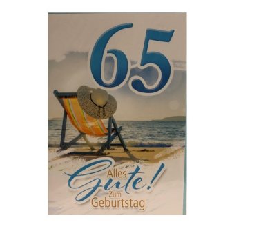 Glckwunschkarte zum 65.Geburtstag