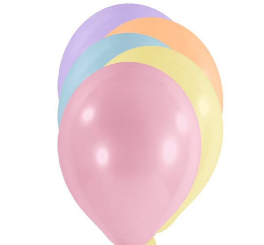 100 Luftballons � 13cm - Pastell - Bunt