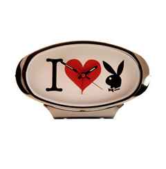 I Love Playboy Wecker Oval Wei