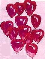 Rote Herzballons zum Valentinstag!