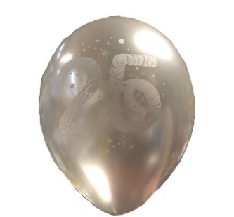 Ballons mit Zahl 25 in silber