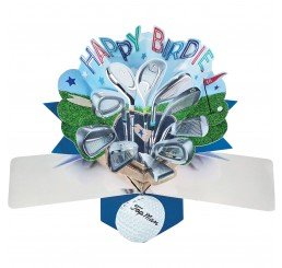 Pop up Karte Happy Birthday, Golf