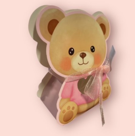 Geschenkbox Brchen mit rosa Schleife